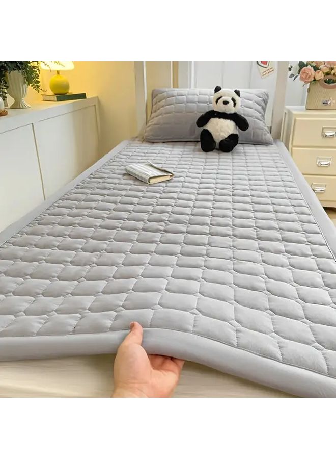 Pink Mattress Protector Super Soft Quilted Bed Pad with Elastic Straps 78 74 x 86 61 Inches Hypoallergenic Machine Washable - Image 1